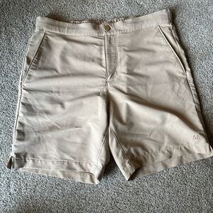Mizzen+Main Tan Flat Front Shorts